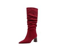 Tamaris Botas largas de tacón para mujer, 1-25507-45, color rojo, talla 37 EU, rojo, 37 EU