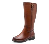 Tamaris Botas largas para mujer, cómodas, planas, hasta la rodilla, color coñac, 41 EU, coñac, 41 EU