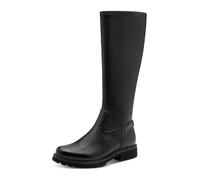 Tamaris Damen Long Boot Flat 1-25613-45, Botas a la Altura de Rodilla Mujer, Negro, 36 EU