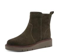 Tamaris Botas Planas de Media Longitud para Mujer, de Ante Oliva, Talla 38 EU, De Ante de Oliva., 38 EU