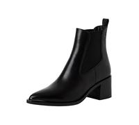 Tamaris Botas Planas para Mujer, Piel Negra, 38 EU
