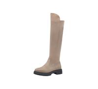 Tamaris Botas por Encima de la Rodilla para Mujer, Veganas, Textiles, Gris Topo, 39 EU