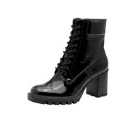 Tamaris Botín de mujer con cordones y tacón 1-25132-45, color negro, patente, talla 37 EU, Patente negra., 37 EU