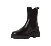 Tamaris Botines Chelsea de Piel para Mujer, Tacón Cuadrado, Cómodos, Negro, 36 EU