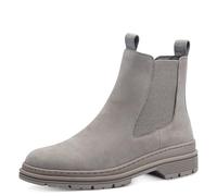 Tamaris Botines Chelsea para Mujer de Piel, Cómodos, Gris Claro, 38 EU