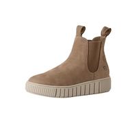 Tamaris Botines Chelsea para Mujer, Piel, Plantilla Extraíble, Gris Topo, 41 EU
