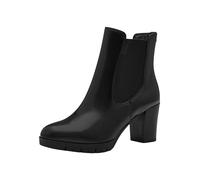 Tamaris Botines Chelsea para Mujer, Tacón Cuadrado, Cómodos, Negro, 37 EU