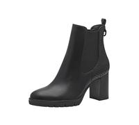 Tamaris Botines Chelsea para Mujer, Tacón Cuadrado, Diseño Vegano, Negro Estructura, 41 EU