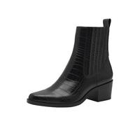 Tamaris Botines Chelsea Veganos para Mujer, Negro en Patrón de Cocodrilo, 36 EU