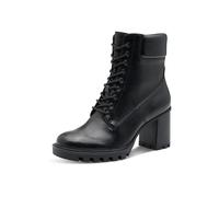 Tamaris Damen Lace Boot Heel 1-25132-45, Botas Cortas al Tobillo Mujer, Negro Mate, 39 EU