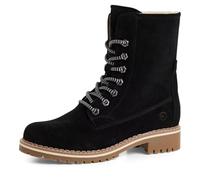 Tamaris Botines con cordones para mujer, forro cálido, color negro, talla 40