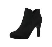 Tamaris Botines Con Tacón Cuadrado para Mujer, Textiles, Negros, Veganos, 36 EU