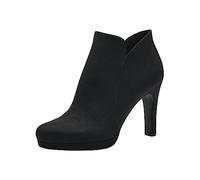 Tamaris Botines con Tacón Cuadrado para Mujer, Textiles, Negros, Veganos, 39 EU