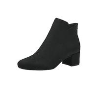 Tamaris Botines Con Tacón Cuadrado para Mujer, Textiles, Negros, Veganos, 41 EU
