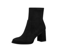 Tamaris Botines Con Tacón Cuadrado para Mujer, Textiles, Negros, Veganos, Ante, 40 EU