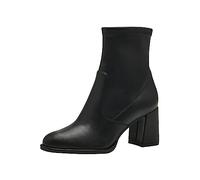 Tamaris Botines Con Tacón Cuadrado para Mujer, Veganos, Negro, 38 EU