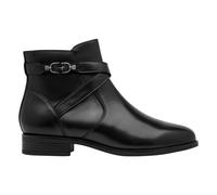 TAMARIS Botines de piel planos. Color Negro