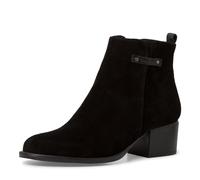 Tamaris Botines de Tacón para Mujer de Piel, Tacón Cuadrado, Cómodos, Negro, 37 EU