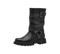 Tamaris Botines de Tacón para Mujer, Plantilla Extraíble, Negro, Piel, 37 EU