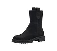 Tamaris Botines para Mujer, Forro Cálido, Cómodos, Negro, Piel, 38 EU