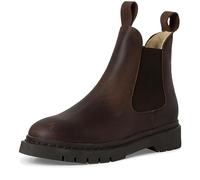 Tamaris Botines para Mujer, Forro Cálido, Tacón Cuadrado, Plantilla Extraíble, Marrón, Piel, 38 EU