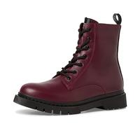 Tamaris Botines para Mujer, Tacón Cuadrado, Plantilla Extraíble, Rojo, 37 EU