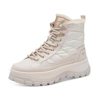 Tamaris Botines planos con cordones para mujer, color beige (Ivory), 39