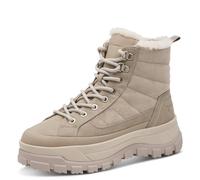 Tamaris Botines planos con cordones para mujer, forro cálido, color beige (TAUPE), 39