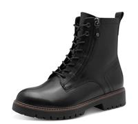 Tamaris Botines planos de encaje para mujer 1-25207-45, piel negra, talla 38 EU, piel negra, 38 EU