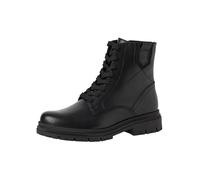 Tamaris Botines planos de encaje para mujer 1-25217-45, piel negra, talla 37 EU, piel negra, 37 EU