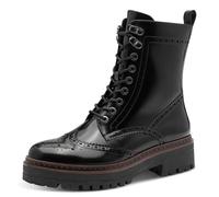 Tamaris Botines planos de encaje para mujer 1-25232-45, negro, talla 36 EU, Negro, 36 EU