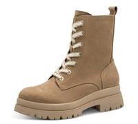 Tamaris Botines planos de encaje para mujer 1-25233-45, color camel, talla 38 EU, marrón claro, 38 EU