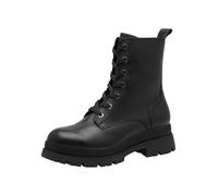 Tamaris Damen Lace Boot Flat 1-25233-45, Botas Cortas al Tobillo Mujer, Piel Negra, 37 EU