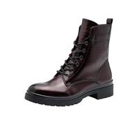 Tamaris Damen Lace Boot Flat 1-25236-43, Botas Cortas al Tobillo Mujer, Patente Merlot, 41 EU