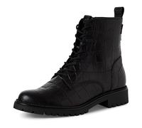 Tamaris Damen Lace Boot Flat 1-25402-43, Botas Cortas al Tobillo Mujer, Black Croco, 42 EU