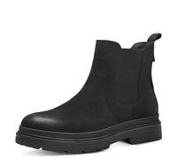 Tamaris Chelsea con Forro cómodo con Suela cálida, Tex y Agarre Extra, Botas de Moda Mujer, Nubuck Negro, 38 EU