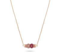 Tamaris Collar con piedras naturales de colores de acero inoxidable - IP oro rosa - Cadena rolo ajustable hasta 45 cm - impermeable y agradable para la piel