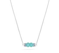 Tamaris Collar con piedras naturales de colores de acero inoxidable - Plata - Cadena rolo ajustable hasta 45 cm - impermeable y agradable para la piel