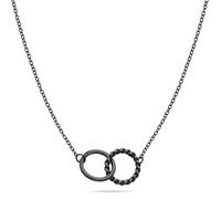 Tamaris collar para mujer, Halsschmuck con Infinity Anhängern, wasserfest de acero inoxidable, Negro