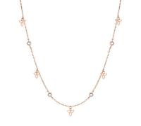 Tamaris collar para mujer, Halsschmuck con verschiedenen Anhängern, wasserfest de acero inoxidable - Flower Oro rosa