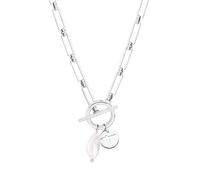 Tamaris Collar TJ-0503-N-44 Plata, 44 cm, Acero inoxidable, Perlas de cristal