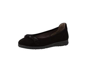 Tamaris Comfort 8-82102-41 Leder Comfort Fit Wechselfußbett Damenschuh mit Kette Alltagsschuhe Business, Zapatos Tipo Ballet Mujer, Black, 40 EU Ancho
