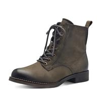 Tamaris Comfort 8-85100-43-Botas Planas de Encaje, Botas de Moda Mujer, Olive Nubuc, 40 EU