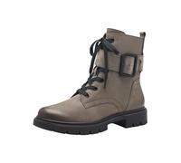 Tamaris Comfort 8-85106-43-Botas Planas de Encaje, Botas de Moda Mujer, Stone Nubuck, 40 EU Ancho