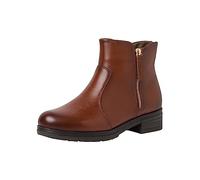 - Tamaris COMFORT 8-85318-41 Leder Comfort Fit Wechselfußbett Klassisch Stiefelette mit Dekoreißverschluss Alltagsschuhe, Botas cortas al tobillo,