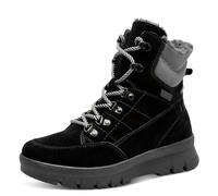 Tamaris Comfort 8-86225-41 Leder Comfort Fit Wechselfußbett DUOtex Warm gefüttert, Botas Cortas al Tobillo Mujer, Black, 39 EU Ancho