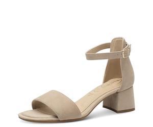 Tamaris Comfort 8-88304-42 402 Beige Suede Absatzsandale Komfortable Mehrweite Alltagsschuh Festlich Elegant, Sandalia con talón Mujer, 38 EU Ancho