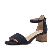 Tamaris Comfort 8-88304-42 806 Navy Suede Absatzsandale Komfortable Mehrweite Alltagsschuh Festlich Elegant, Sandalia con talón Mujer, Azul Marino, Ante, 37 EU Ancho