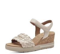 Tamaris Comfort 8-88308-42 415 Ivory Wedge Plateau Sandale Komfortable Mehrweite Alltagsschuh Festlich Elegant, Sandalias con cuña Mujer, Nappa Marfil, 38 EU Ancho