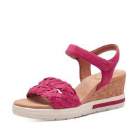 Tamaris Comfort 8-88308-42 558 Fuxia Nubuc Wedge Plateau Sandale Komfortable Mehrweite Alltagsschuh Festlich Elegant, Sandalias con cuña Mujer, Fuchsia, 40 EU Ancho